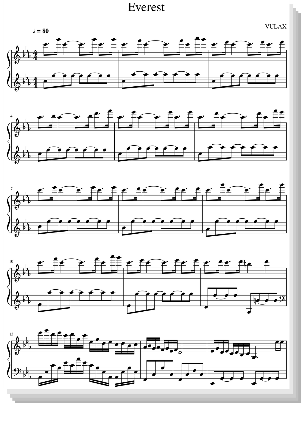 EVEREST (Partition piano)