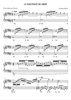 Le marchand de sable (Partition piano)